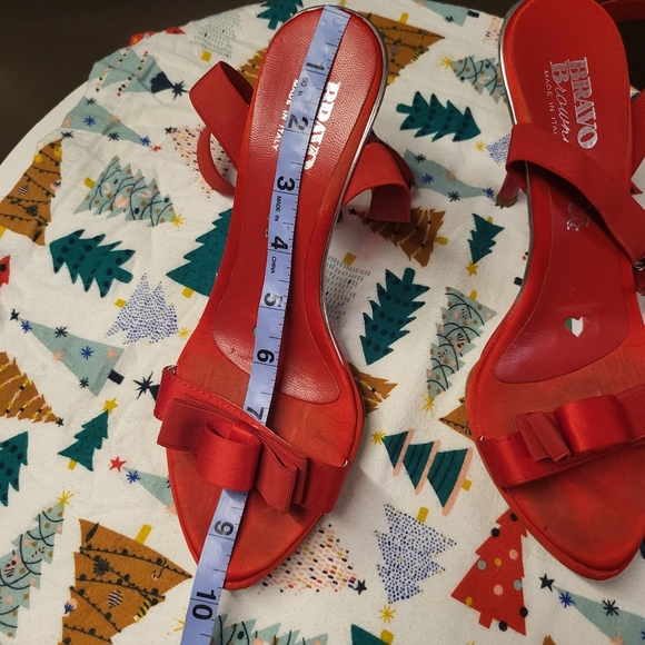 EU39 Red patent leather stilettos with buckles and bows by Bravo Browns - Picture 14 of 16